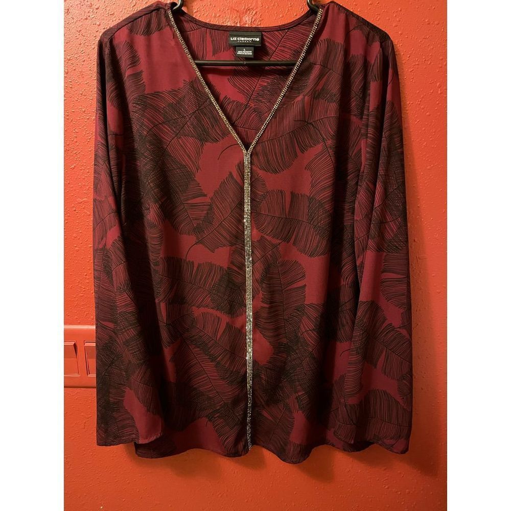 Liz Claiborne Large Red Blouse